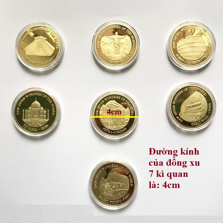 Bộ xu 7 kỳ quan Thế Giới - TMT Collection.com