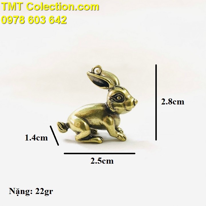 Móc Khóa Tượng Đồng Con Thỏ - TMT Collection.com