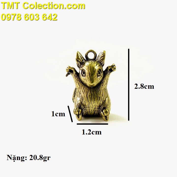 Móc Khóa Tượng Đồng Con Chuột - TMT Collection.com