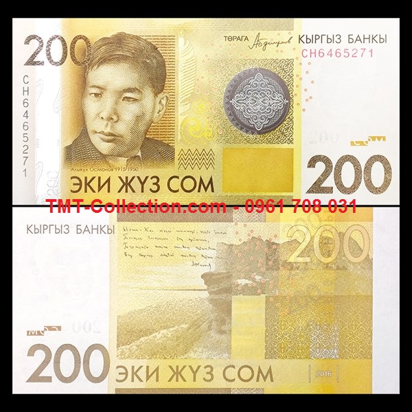 Kyrgyzstan 200 som 2016 UNC