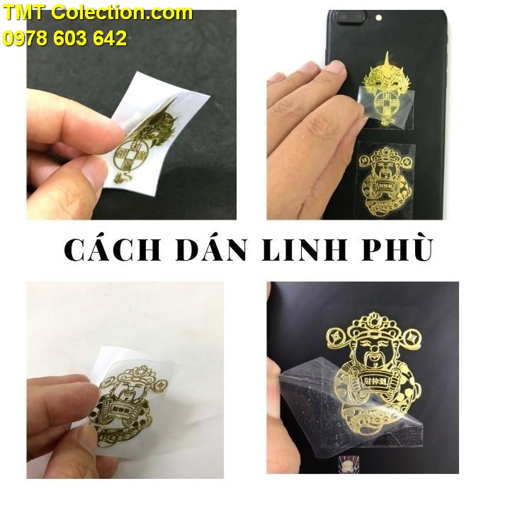 Cách dán Linh Phù Dán Điện Thoại Phong Thủy May Mắn