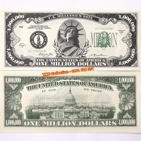 Tiền play money 1 triệu usd Mỹ mệnh giá khủng