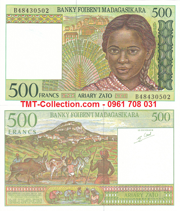 Madagasca 500 franc 1994 UNC Thuộc Pháp (tờ)