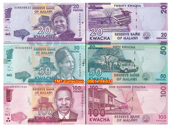 Bộ 3 tờ tiền của Malawi