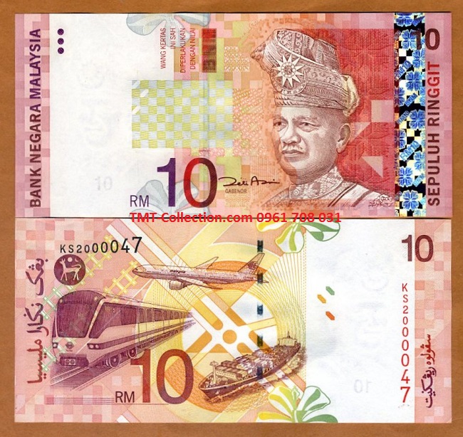 Malaysia 10 Ringgit 2001 UNC