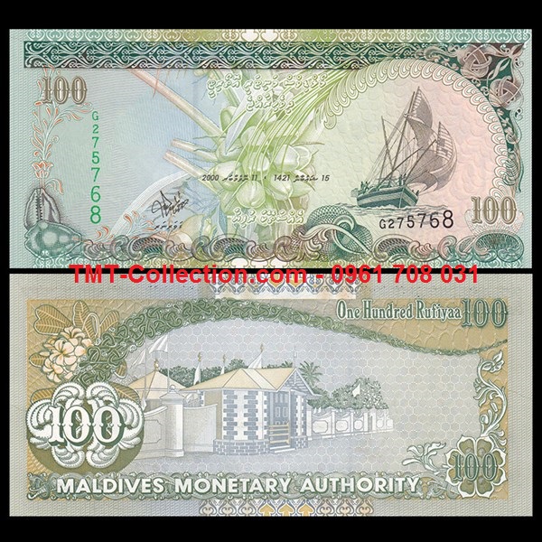 Maldives 100 Rufiyaa 2000 UNC
