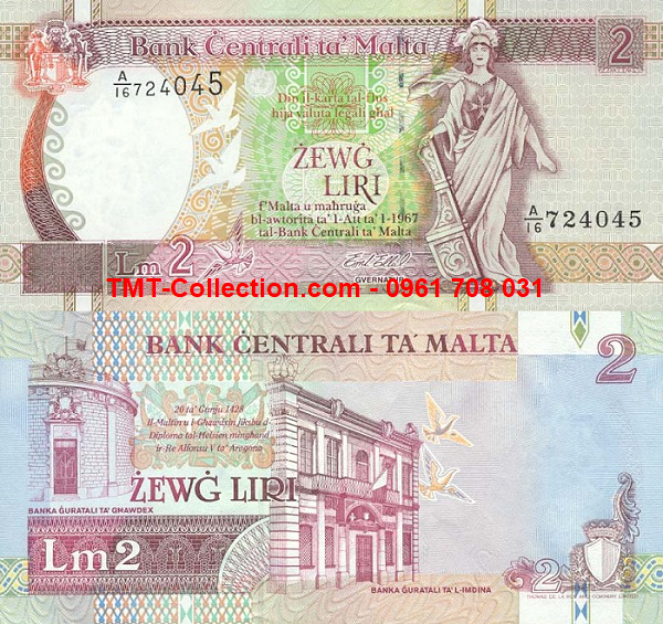 Malta 2 Liri 1994 UNC