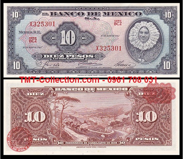 Mexico 10 Pesos 1967 UNC
