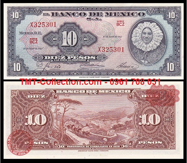 Mexico 10 Pesos 1967 UNC