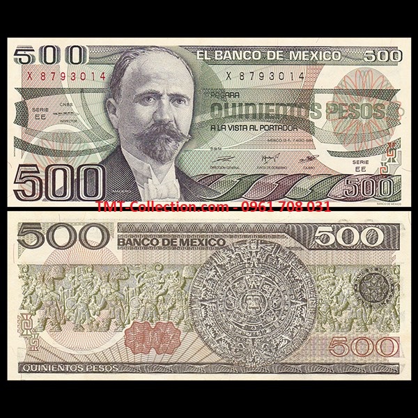 Mexico 500 Pesos 1983 UNC