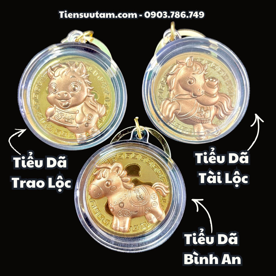 Móc Khóa Miếng Đồng Xu Con Ngựa Cute 2026