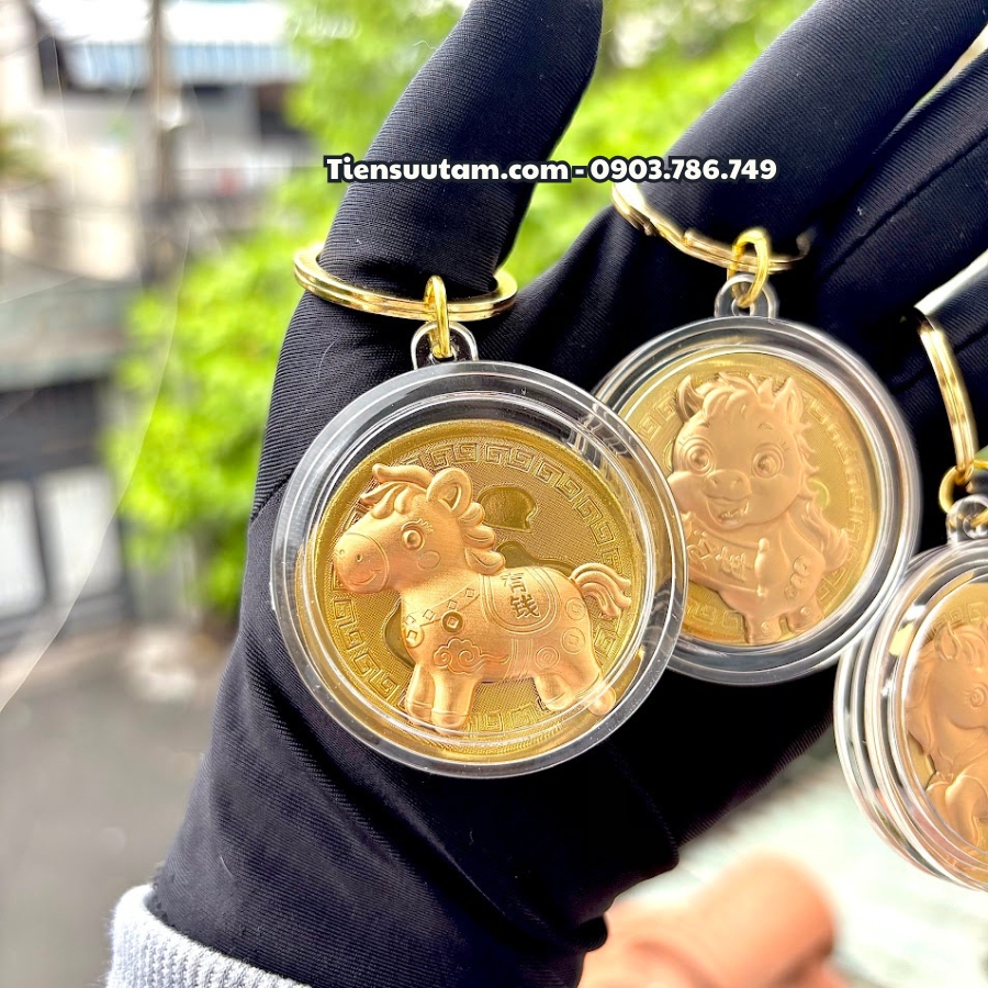 Móc Khóa Miếng Đồng Xu Con Ngựa Cute 2026
