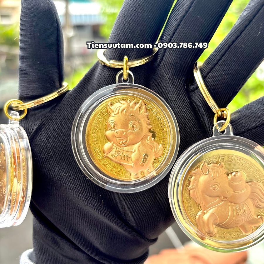 Móc Khóa Miếng Đồng Xu Con Ngựa Cute 2026