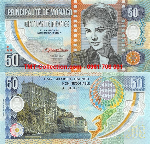 Monaco 50 Francs Fantacy 2018 Unc Polyme 