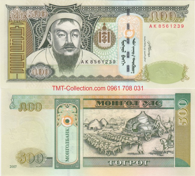 Mongolia - Mông Cổ 500 Tugrik 2007 UNC