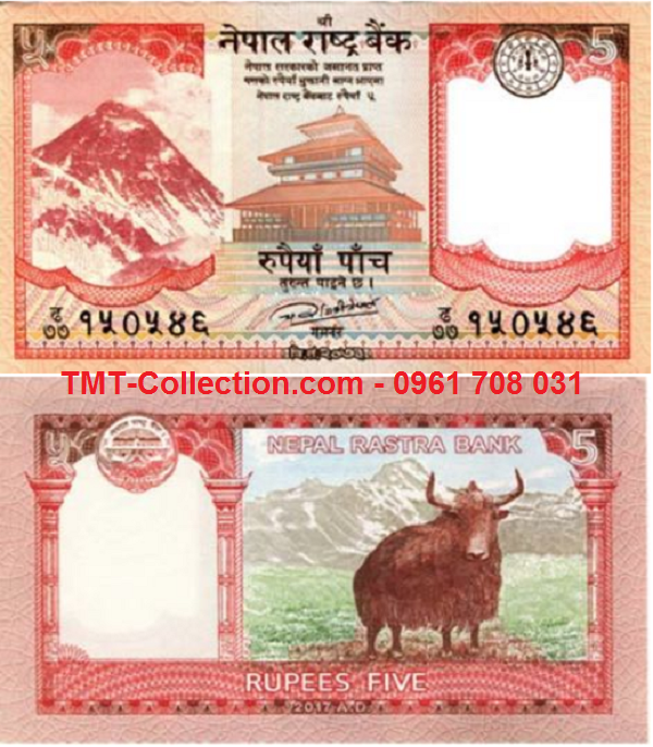 Nepal 5 Rupees 2017 UNC (Tờ)
