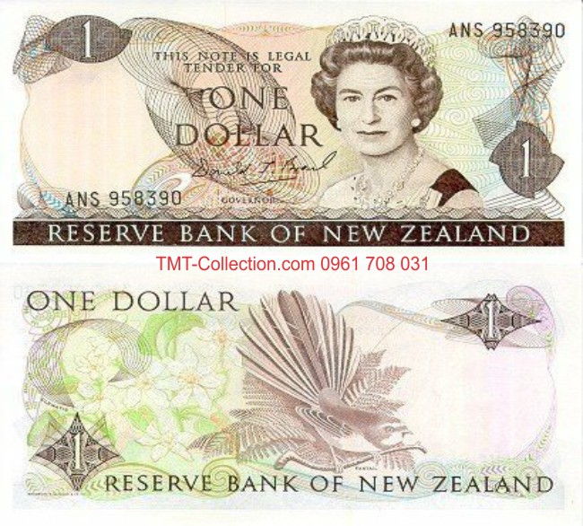 New Zealand 1 dollar 1989 UNC