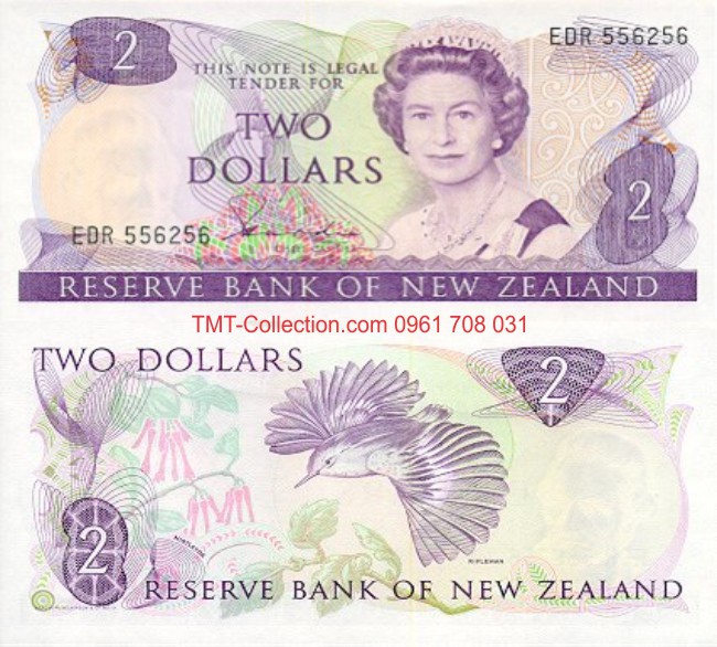 New Zealand 2 dollar 1981 UNC