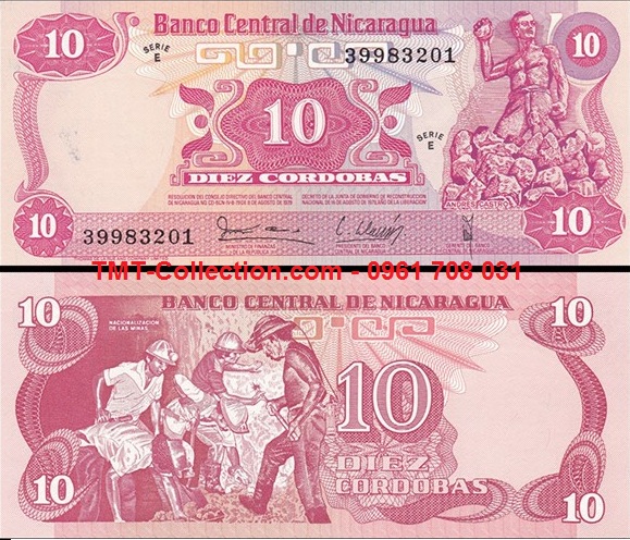 Nicaragua 10 Cordobas 1979 UNC