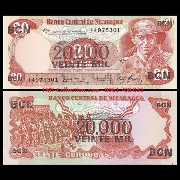 Nicaragua 20.000 Cordobas 1987 UNC