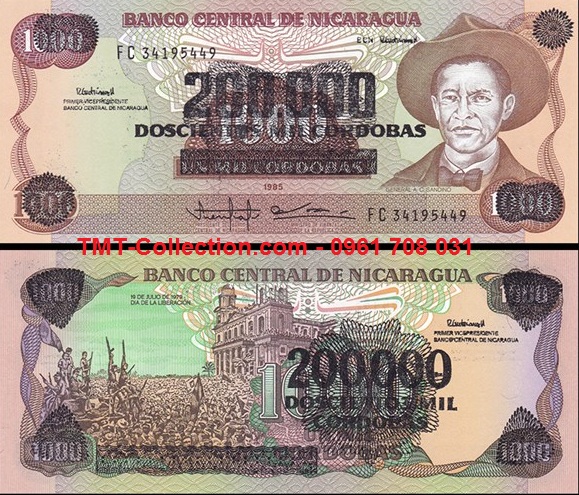 Nicaragua 200.000 Cordobas 1985 UNC