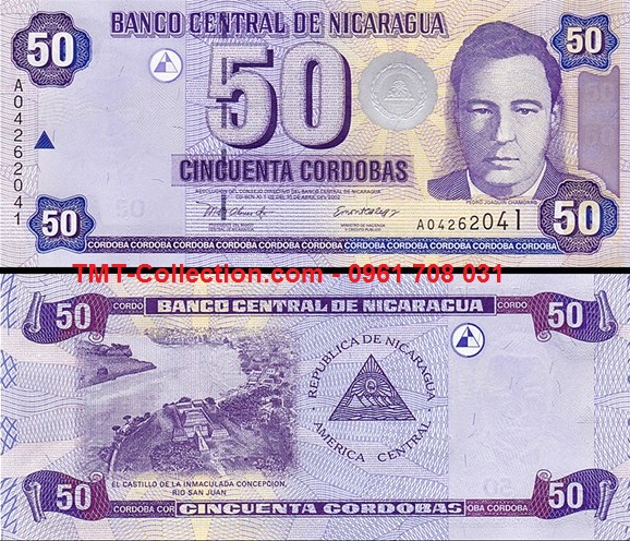 Nicaragua 50 Cordobas 2002 UNC