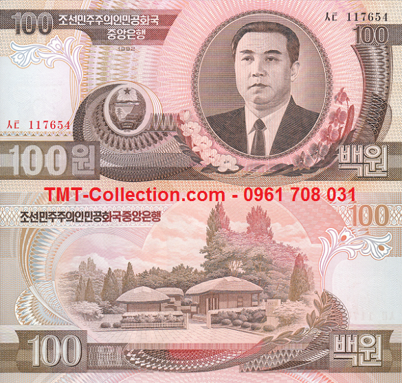 North Korea - Triều Tiên 100 Won 1992 UNC