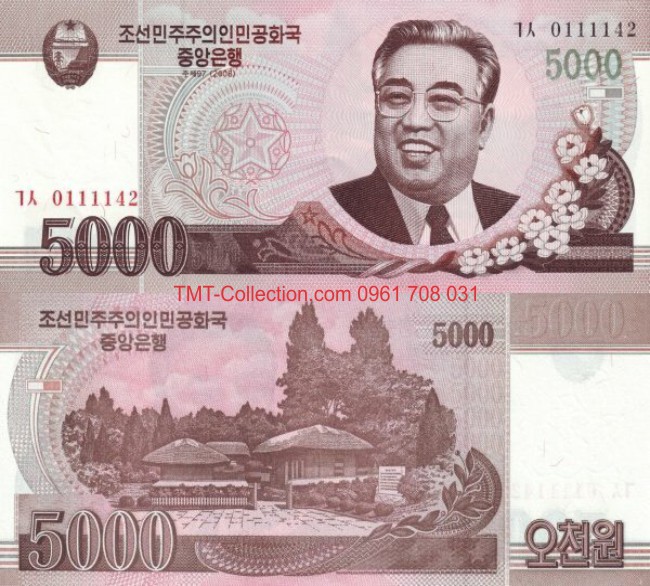North Korea - Triều Tiên 5000 Won 2009 UNC