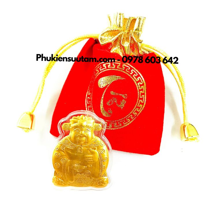 Ông Thần Tài Mạ Vàng Tặng Túi Gấm TÀI - Phukiensuutam.com