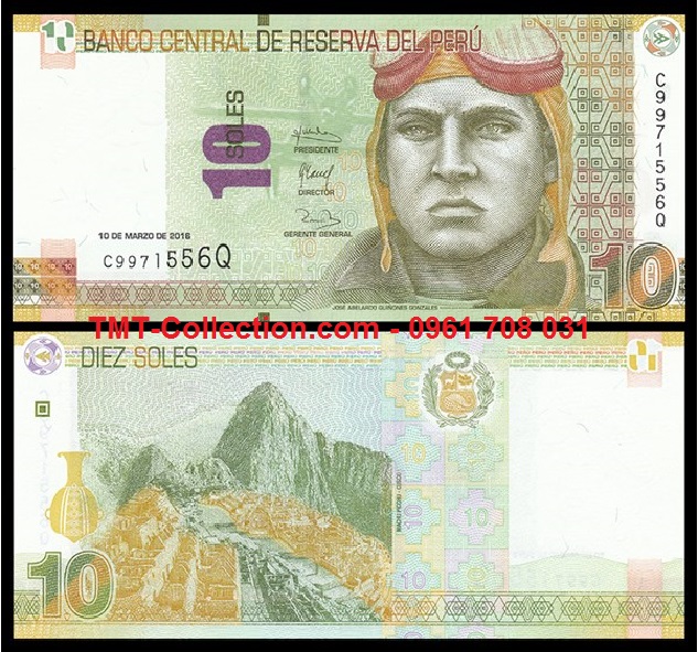 Peru 10 Soles 2016 UNC