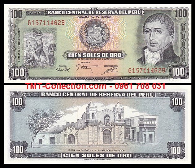 Peru 100 Soles 1975 UNC