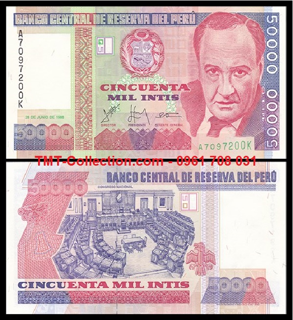 Peru 50.000 Intis 1988 UNC