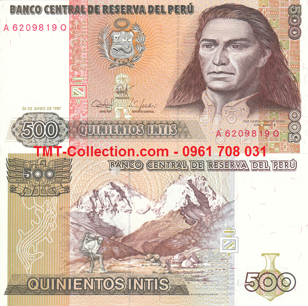 Peru 500 Intis 1987 UNC (tờ)