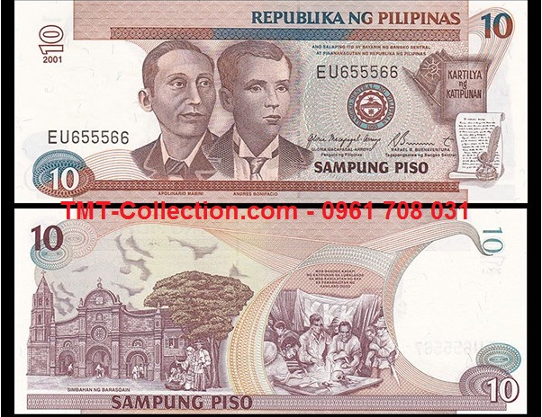 Philippines 10 Piso 2001 UNC