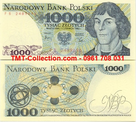 Poland - Ba Lan 1000 Zlotych 1982 UNC