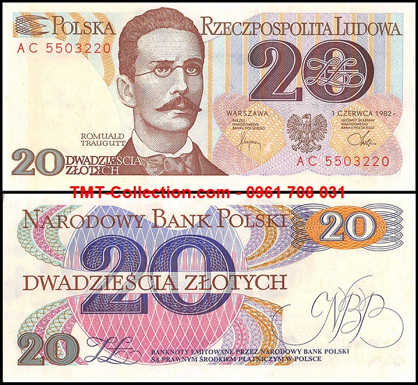 Poland - Ba Lan 20 Zlotych 1992 UNC