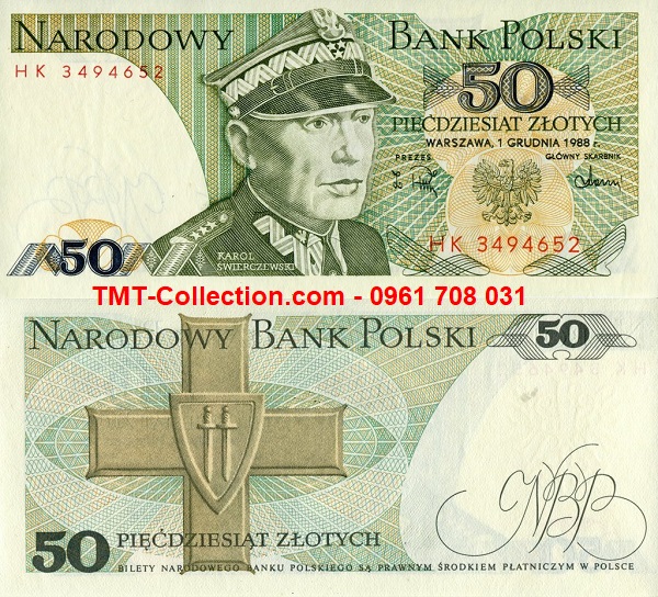 Poland - Ba Lan 50 Zlotych 1988 UNC