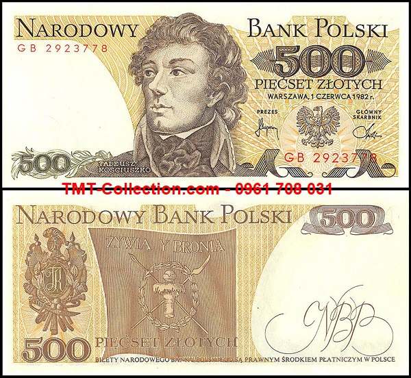 Poland - Ba Lan 500 Zlotych 1982 UNC