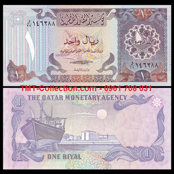 Qatar 1 Riyal 1985 UNC (tờ)