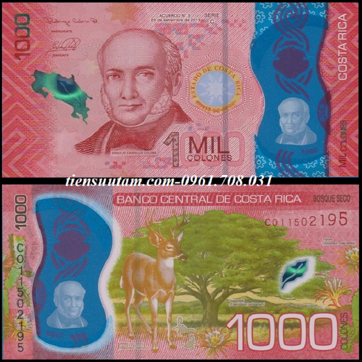 Costa Rica 1000 Mil Colones 2021 UNC Polyme