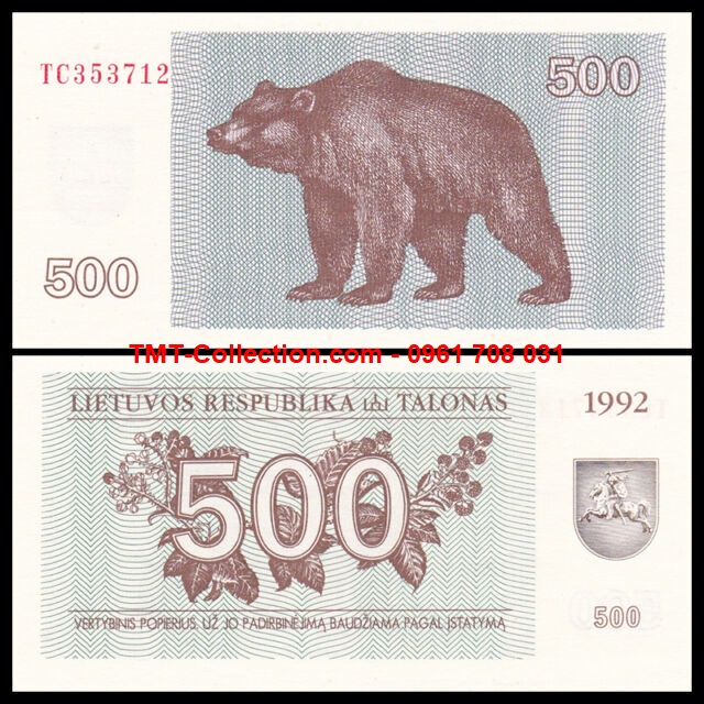 Lithuania 500 Talonu 1992 UNC