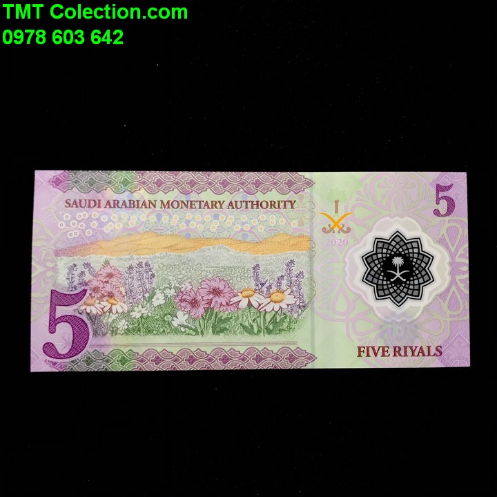 Saudi Arabia - Ả Rập Saudi 5 Rial 2020 UNC Polyme - TMT Collection.com