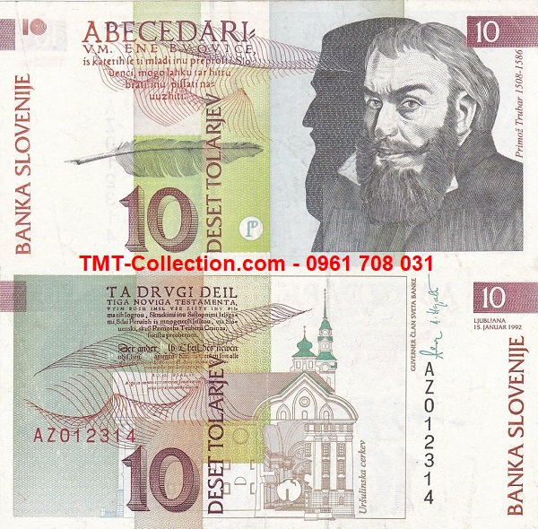 Slovenia 10 Tolarjev 1992 UNC