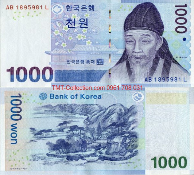 South Korea - Hàn Quốc 1000 Won 2007 UNC