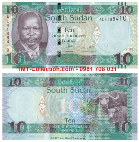 South Sudan - Nam Sudan 10 Pound 2015 UNC (tờ)