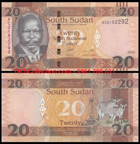 South Sudan - Nam Sudan 20 Pound 2015 UNC (tờ)