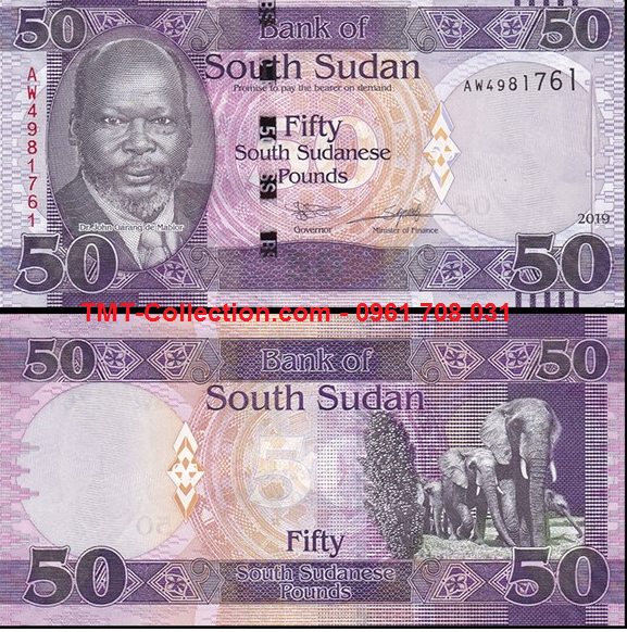 South Sudan - Nam Sudan 50 Pound 2019 UNC