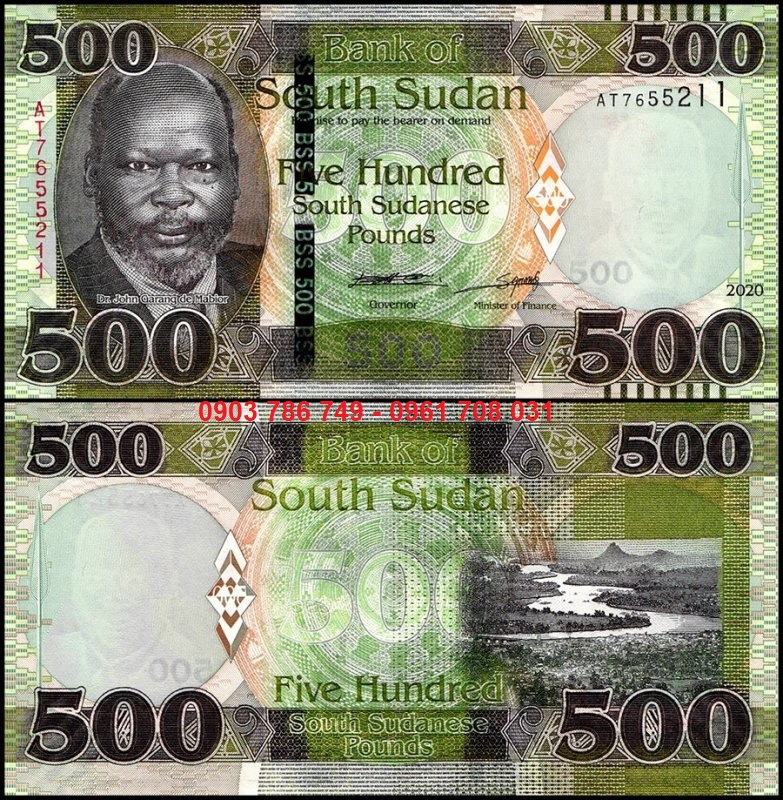 Tiền Sưu Tầm South Sudan - Nam Sudan 500 Pounds 2020 UNC