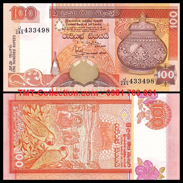 Srilanka 100 Rupees 2001 UNC