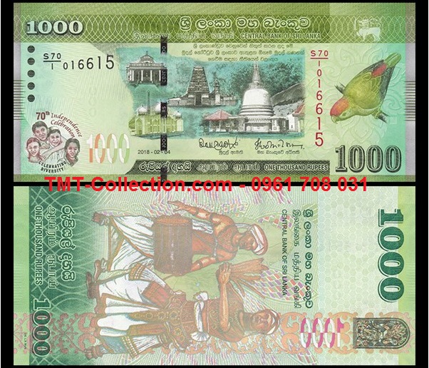 Srilanka 1000 Rupees 2018 UNC